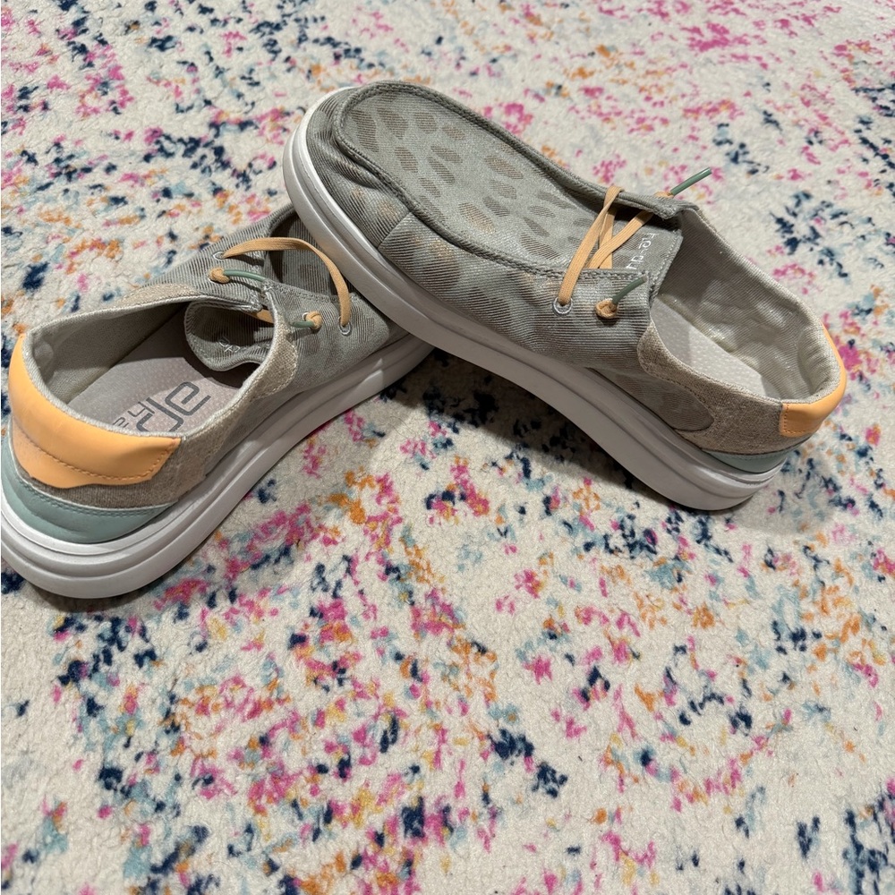 Hey Dude Women's Shoes in Gray and Orange